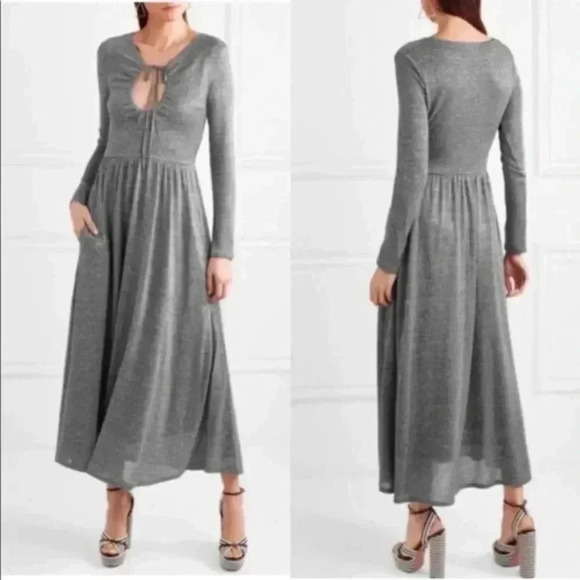 ALEXA CHUNG Metallic lurex midi dress - Picture 1 of 12